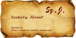 Szokoly József névjegykártya